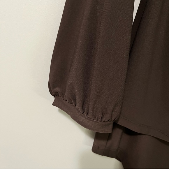 Joseph Ribkoff Wrap Top Style 213349 V Neck Mocha 3/4 Sleeve - Picture 7 of 9